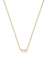 Juliette Gold Pendant Necklace Rose Quartz