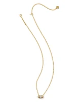 Bailey Gold Pave Short Pendant Necklace White Crystal