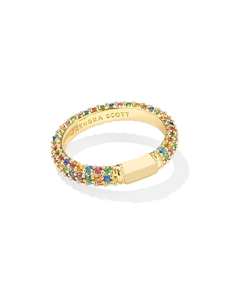 Emery Gold Band Ring Multi Mix