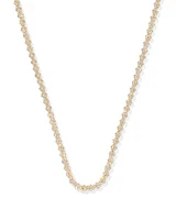 Emery Gold Tennis Necklace White Crystal