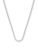 Emery Silver Tennis Necklace in White CZ