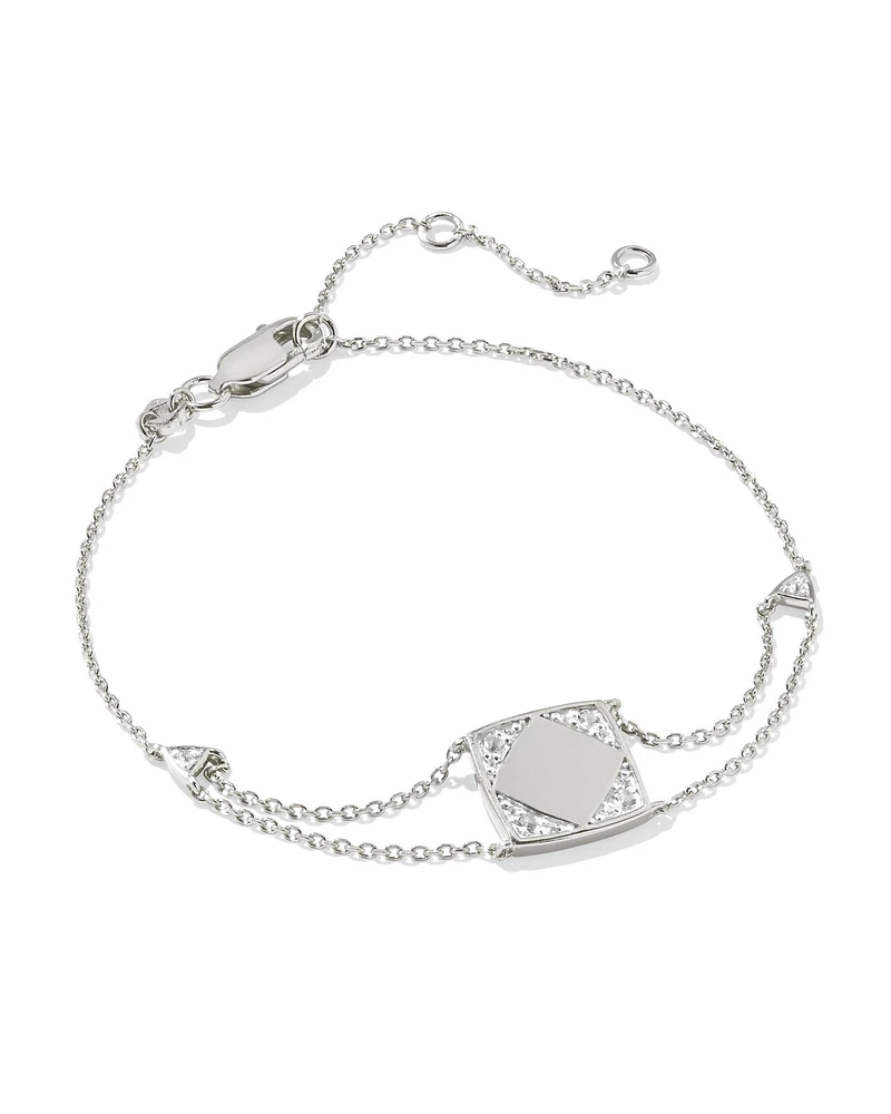 Ashby Sterling Silver Chain Bracelet White Topaz