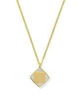 Ashby 18k Gold Vermeil Pendant Necklace White Topaz