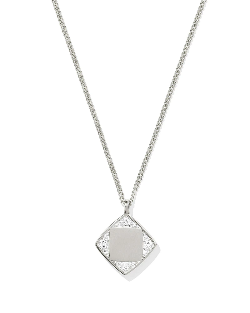 Ashby Sterling Silver Pendant Necklace White Topaz