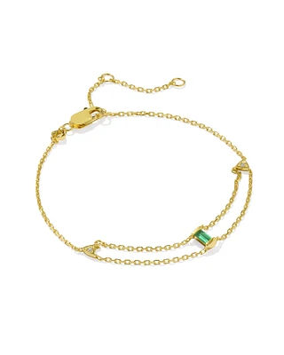 Blythe 18k Gold Vermeil Chain Bracelet White Topaz