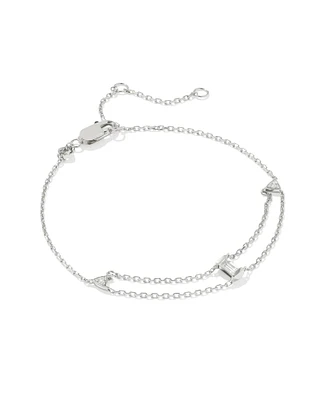 Blythe Sterling Silver Chain Bracelet in White Topaz