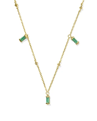 Blythe 18k Gold Vermeil Strand Necklace Green Onyx