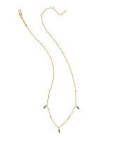 Blythe 18k Gold Vermeil Strand Necklace Green Onyx