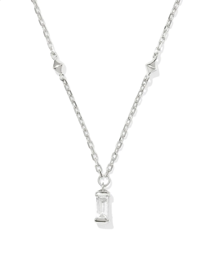 Blythe Sterling Silver Strand Necklace in White Topaz