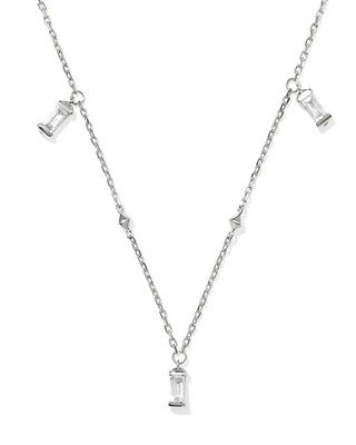 Blythe Sterling Silver Strand Necklace in White Topaz