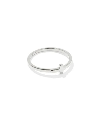 Cross Inline Band Ring Sterling Silver