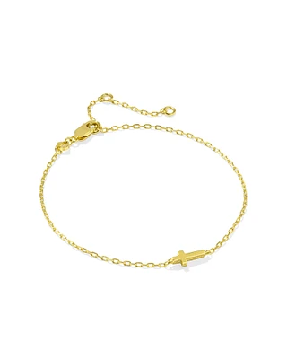 Cross Inline Bracelet 18k Gold Vermeil