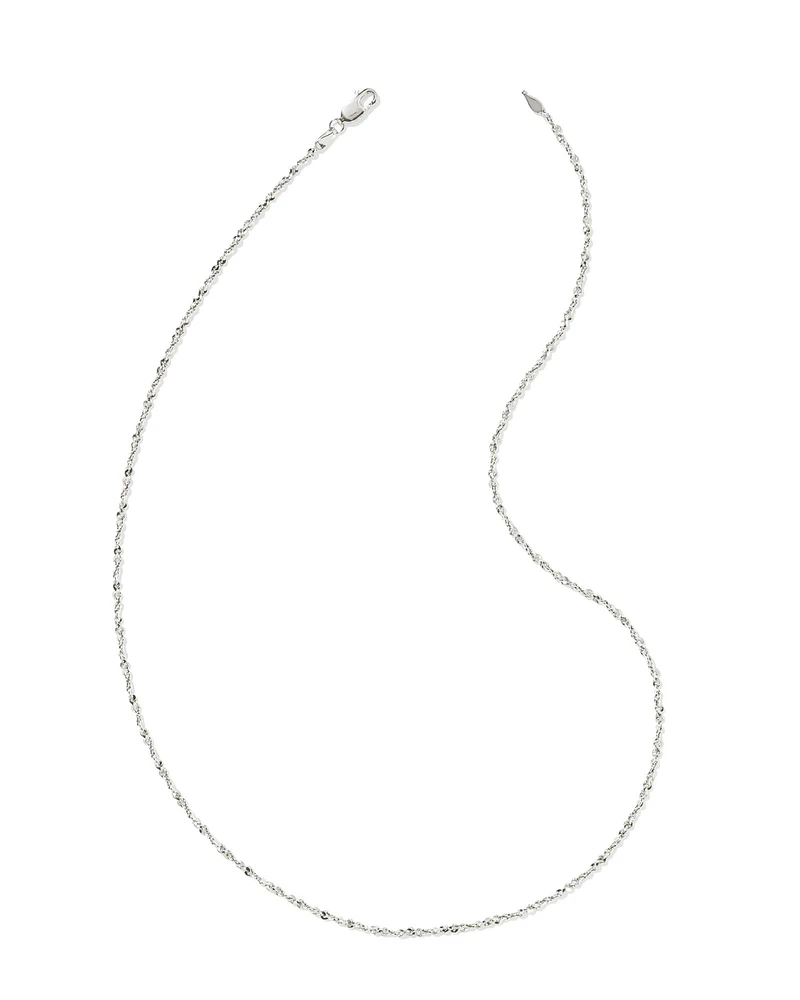 Opulent Nugget Chain Necklace Sterling Silver