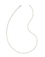 Opulent Nugget Chain Necklace Sterling Silver