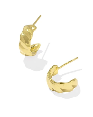 Tyler Wide Huggie Earrings 18k Gold Vermeil