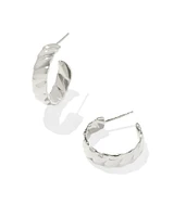Tyler Wide Small Hoop Earrings Sterling Silver