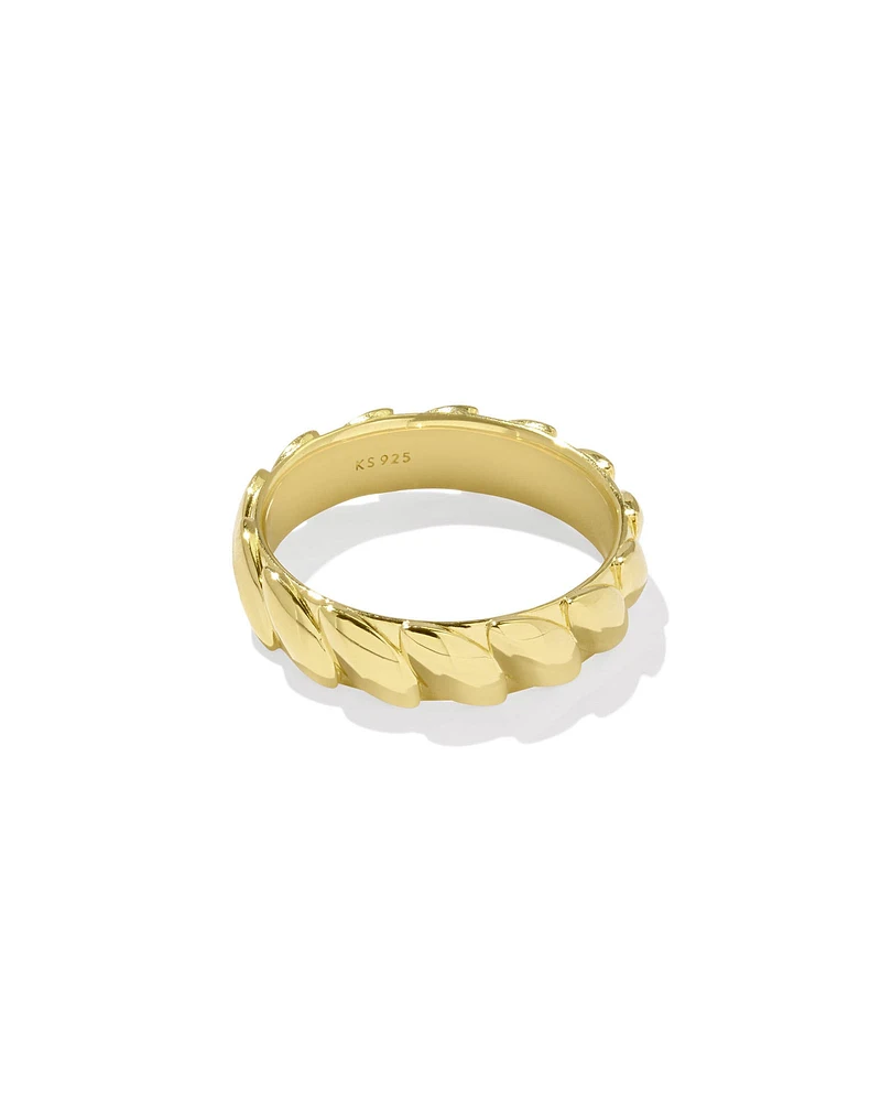 Tyler Wide Band Ring 18k Gold Vermeil