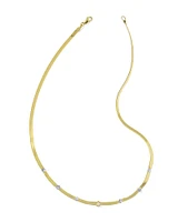 Virginia Mixed Metal Chain Necklace White Topaz