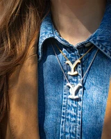 Yellow Rose by Kendra Scott x Yellowstone™ Vintage Gold Dutton Pendant Necklace Ivory Mother-of-Pearl