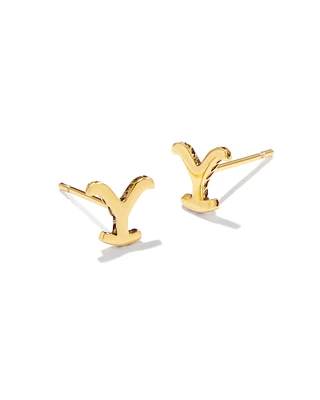 Yellow Rose by Kendra Scott x Yellowstone™ Dutton Stud Earrings Vintage Silver