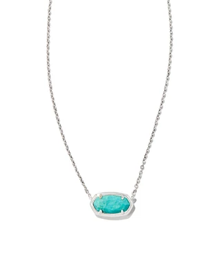 Yellow Rose by Kendra Scott x Yellowstone™ Vintage Silver Elisa Yellowstone Short Pendant Necklace in Variegated Turquoise Magnesite