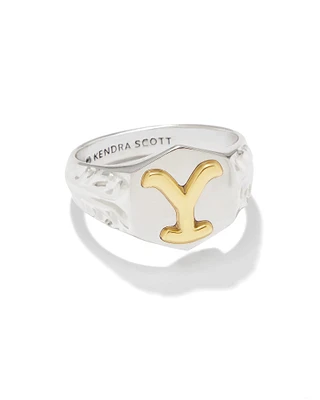 Yellow Rose by Kendra Scott x Yellowstone™ Rip Band Ring Vintage Silver