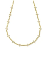 Holland Gold Strand Necklace White Crystal