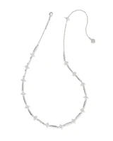 Holland Silver Strand Necklace in White Crystal