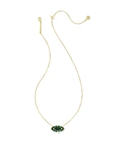 Lindy Rae Elisa Gold Short Pendant Necklace White Crystal