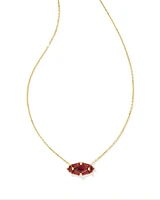 Lindy Rae Elisa Gold Short Pendant Necklace White Crystal