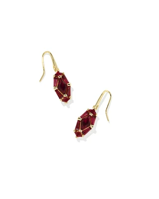 Lindy Rae Lee Gold Drop Earrings in Crystal