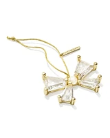 Blair Gold Bow Ornament in White