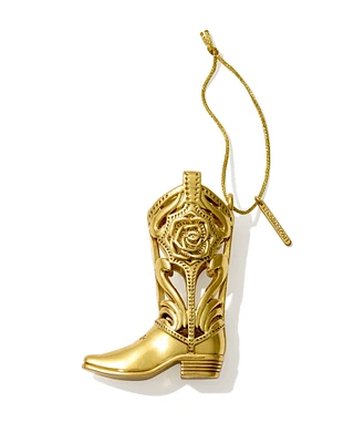 Boot Ornament in Vintage Gold