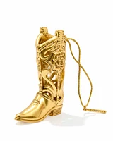 Boot Ornament in Vintage Gold
