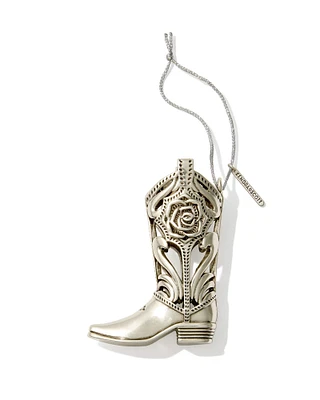 Boot Ornament in Vintage Silver