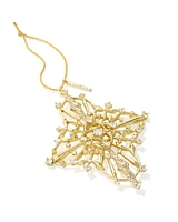 Rosalie Gold Ornament White