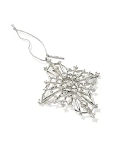 Rosalie Silver Ornament in White