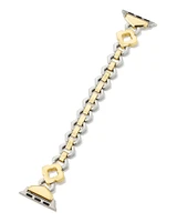 Medallion Watch Band in Two Tone Stainless Steel