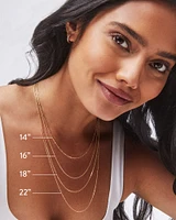 22 Inch Ball Chain Necklace in 18k Gold Vermeil