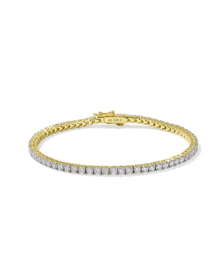 Lab Grown White Diamond Tennis Bracelet 14k Gold