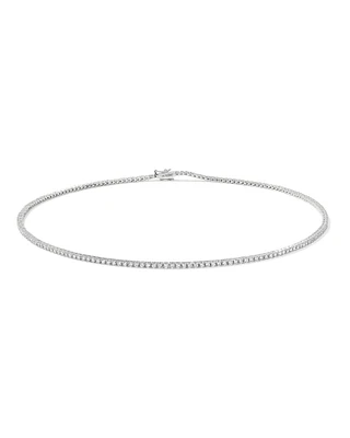 Lab Grown White Diamond Tennis Necklace 14k Gold