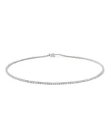 Lab Grown White Diamond Tennis Necklace 14k Gold