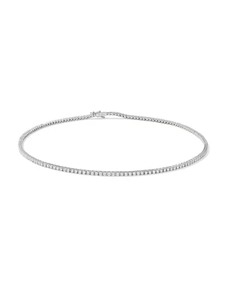 Lab Grown White Diamond Tennis Necklace 14k Gold