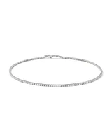 Lab Grown White Diamond Tennis Necklace 14k Gold