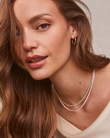 Lab Grown White Diamond Tennis Necklace 14k Gold