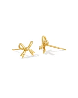 Tiny Bow Stud Earrings in 14k Yellow Gold