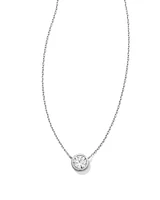 Lab Grown White Diamond Audrey Pendant Necklace in 14k White Gold