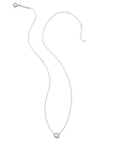 Lab Grown White Diamond Audrey Pendant Necklace in 14k White Gold