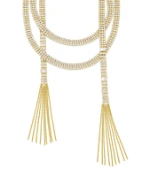 Dolly Parton x Kendra Scott Gold Statement Wrap Necklace in White Crystal