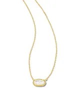 Grayson Gold Pendant Necklace in Ivory Mother-of-Pearl